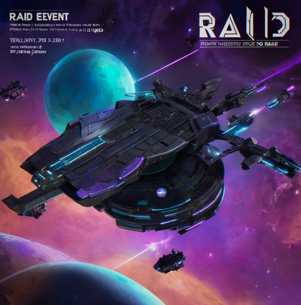 Raid event notification showing incoming fleet composition with tactical target analysis